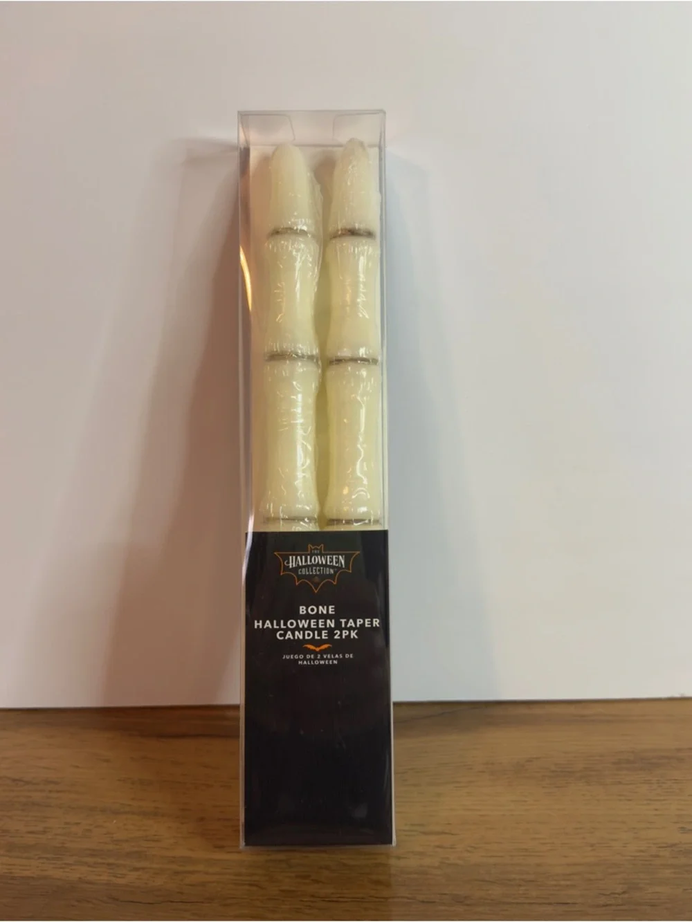 5 for 25 NEW Bone Taper Candles 2-Pack - Cream Halloween Candles